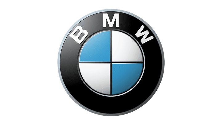 BMW logo with a black outer ring, white letters "B," "M," and "W" at the top, and a blue and white quartered circle in the center, emblematic of excellence in auto body craftsmanship.