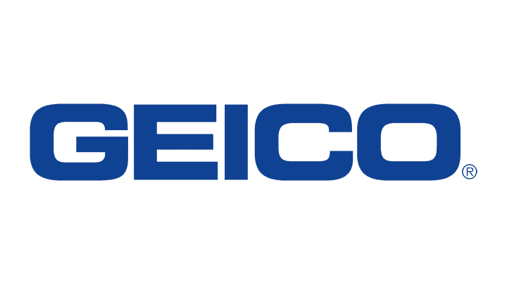 A blue wordmark logo displaying the text "GEICO" in all capital letters, adjusted to fill the image's available width, evokes a sense of reliability often associated with trusted auto body services.